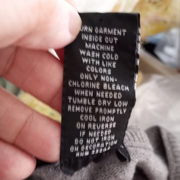 Argyle Cardigan Sweater Metal Buttons L Gray Multi Fancy - Picture 4 of 9